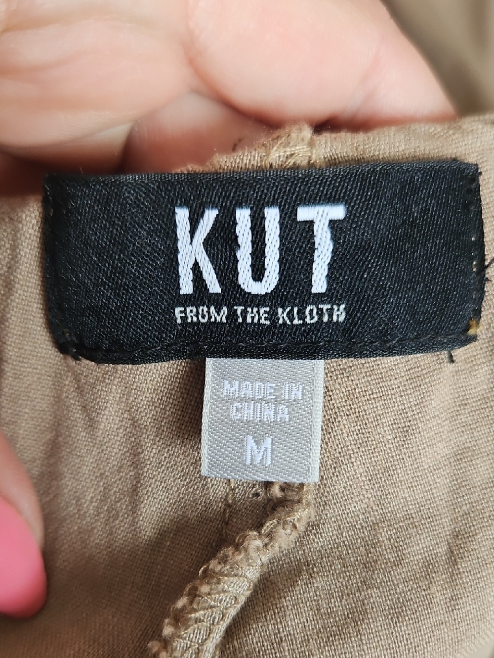 Kut from the Kloth Tan Cropped Drawstring Utility Pants - Picture 10 of 13